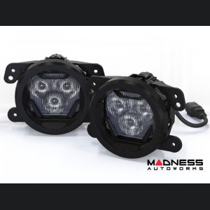 Jeep Wrangler JL LED Fog Light Kit - 4Banger Series - Morimoto - NCS/Wide/White